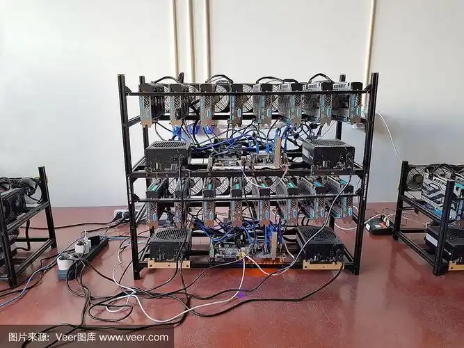 A large-scale mining farm powered by renewable energy sources, emphasizing the shift towards sustainable mining practices