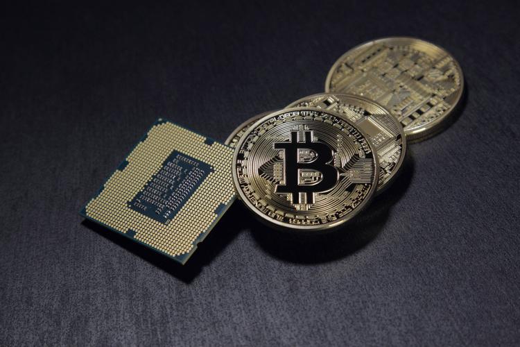 Bitcoin mining operation featuring rows of high-efficiency mining machines